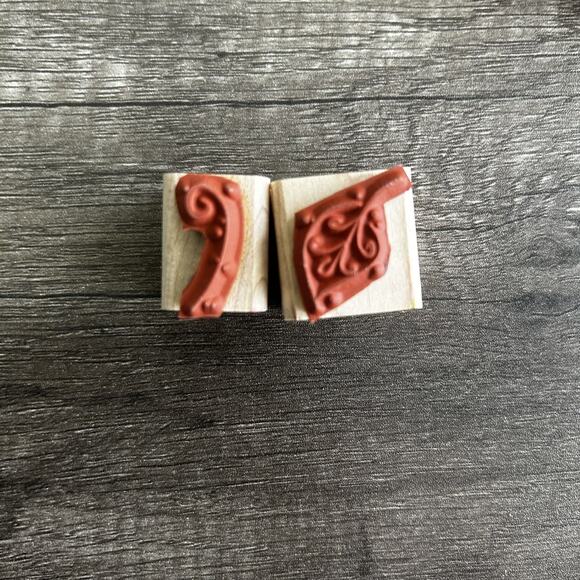 Vintage Stampin' Up Fall‎ Whimsy Rubber Stamp Set 2003 Autumn Leaves Pumpkin - Picture 7 of 10